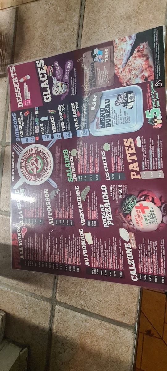 Menu La Tour De Pise-3